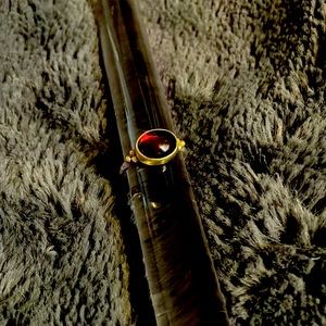 ♥️pink tourmaline ring in sterling with gold accents, size 6♥️